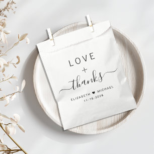 Liebe und Dankeschön Hochzeit Geschenktütchen