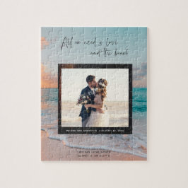 Liebe und das Beach Wedding Foto Puzzle