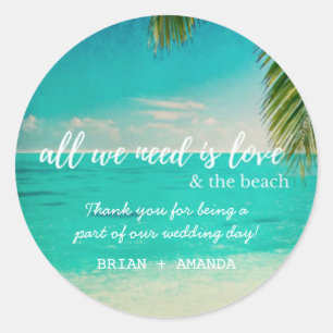 Liebe und das Beach Wedding Liebhaber Stickers