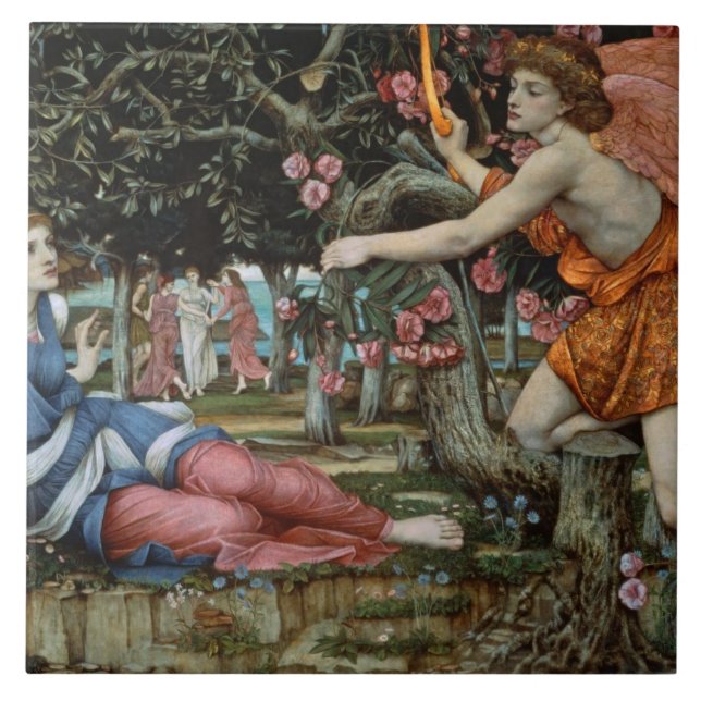 Liebe und das Erst (Öl auf Leinwand) Fliese (Vorderseite)