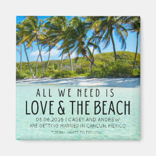 Liebe und die Beach-Hochzeit in Urlaubsort Rett Magnet