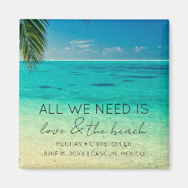 Liebe und die Hochzeit am Strand Magnet