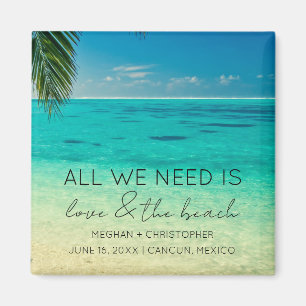 Liebe und die Hochzeit am Strand Magnet