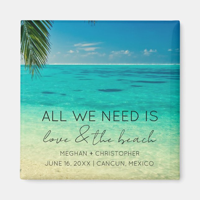 Liebe und die Hochzeit am Strand Magnet (Vorne)