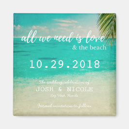 Liebe und die Hochzeit am Strand speichern die Dat Magnet