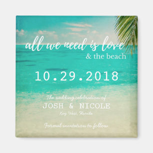Liebe und die Hochzeit am Strand speichern die Dat Magnet
