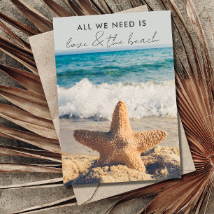 Liebe und die Hochzeitsankündigung am Strand Einladung