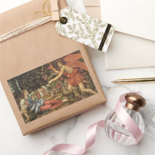 Liebe und die Jungfrau von John Stanhope Rechteckiger Aufkleber