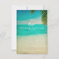 Liebe und die RSVP-Karte für Strandhochzeiten