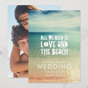 Liebe und die Strandhochzeit Foto Save The Date