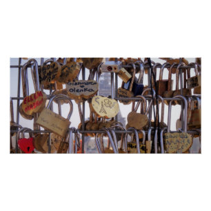 Liebe und Eiffelturm. Paris. Frankreich. Poste Poster