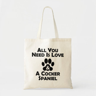Liebe und ein Cockerspaniel Tragetasche