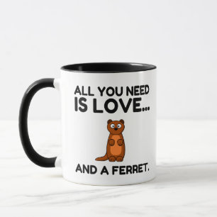 LIEBE UND EIN FERRET TASSE