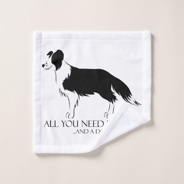 Liebe und ein Hund Waschlappen (Waschlappen)