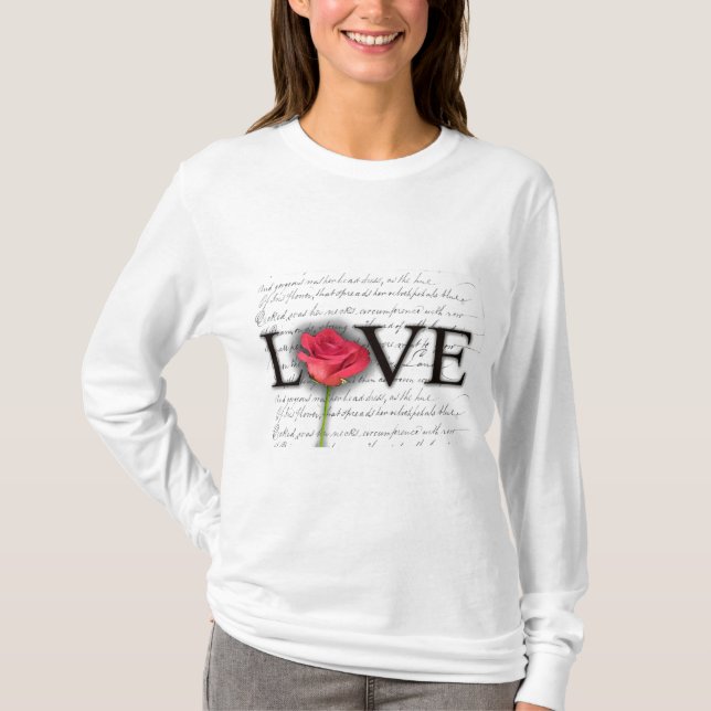 Liebe und eine Rose T-Shirt (Vorderseite)
