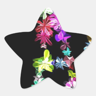 Liebe und Einheit Stern-Aufkleber