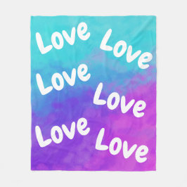 Liebe und Einhornwolken Fleecedecke