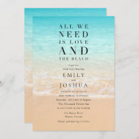 Liebe und Einladung zur Hochzeit an der Küste