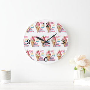 Liebe und Eis Große Wanduhr