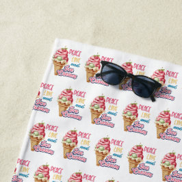 Liebe und Eis Strandtuch