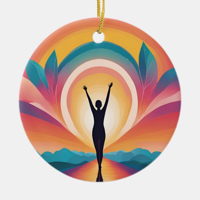 Liebe und Ermächtigung Keramik Ornament (Vorne)