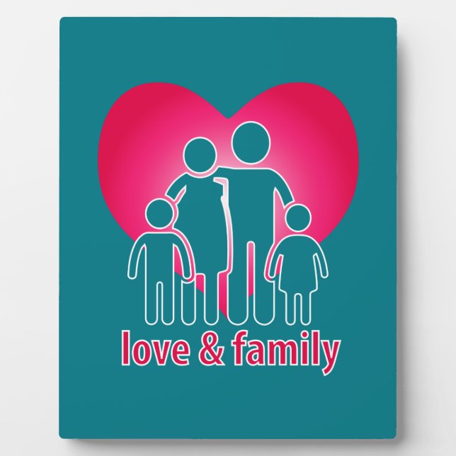 Liebe und Familie Fotoplatte (Vorderseite)