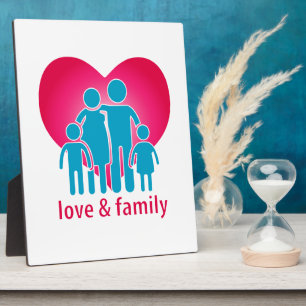 Liebe und Familie Fotoplatte