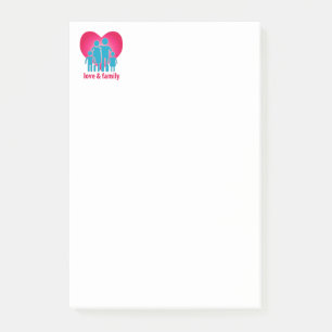 Liebe und Familie Post-it Klebezettel
