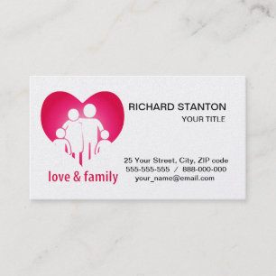 Liebe und Familie Visitenkarte