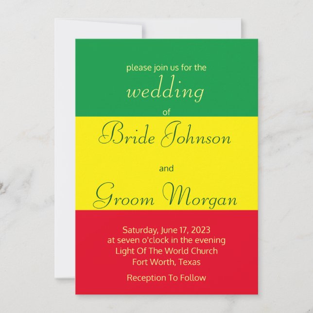 "LIEBE UND FREIHEIT" - 19. Juni - Sommerhochzeit Einladung (Vorderseite)