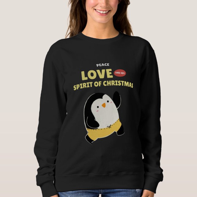 Liebe und Freude am Weihnachtsfest Sweatshirt (Vorderseite)