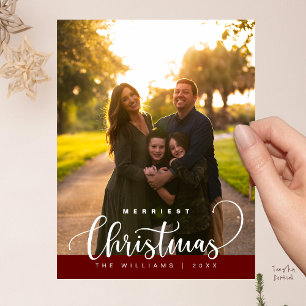 Liebe und Freude, Frohe Weihnachten Familienfoto Postkarte
