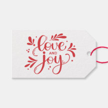 Liebe und Freude. Rote Weihnachtsschrift