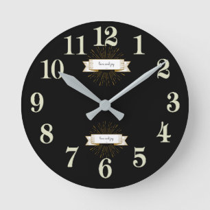 Liebe und Freude Runde Wanduhr