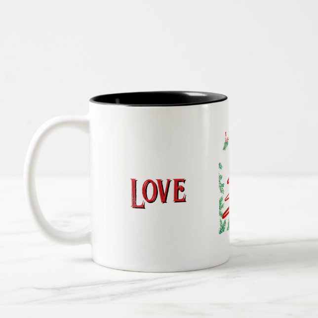 Liebe und Freude Zweifarbige Tasse (Links)