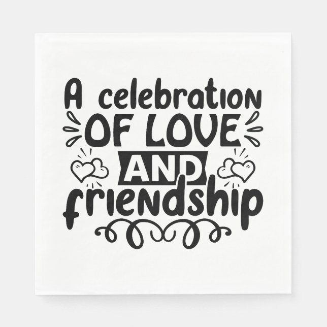 Liebe und Freundschaft Serviette (Vorderseite)
