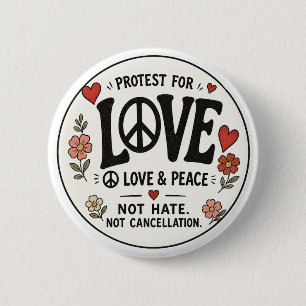 Liebe und Frieden Button