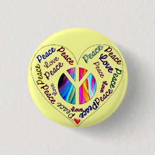 Liebe und Frieden Button
