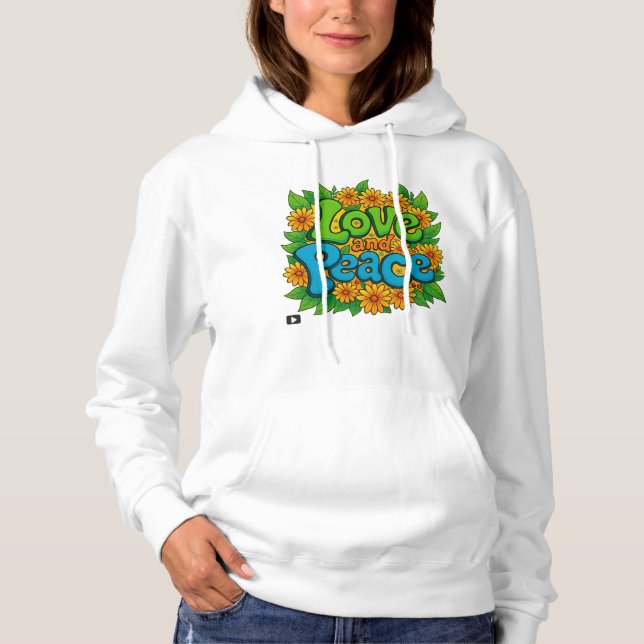 Liebe und Frieden Hoodie (Vorderseite)