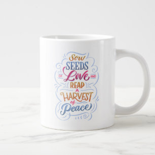 Liebe und Frieden Jumbo-Tasse