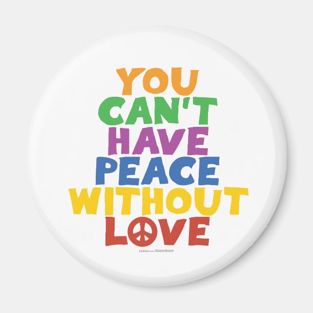 Liebe und Frieden Magnet (Vorne)