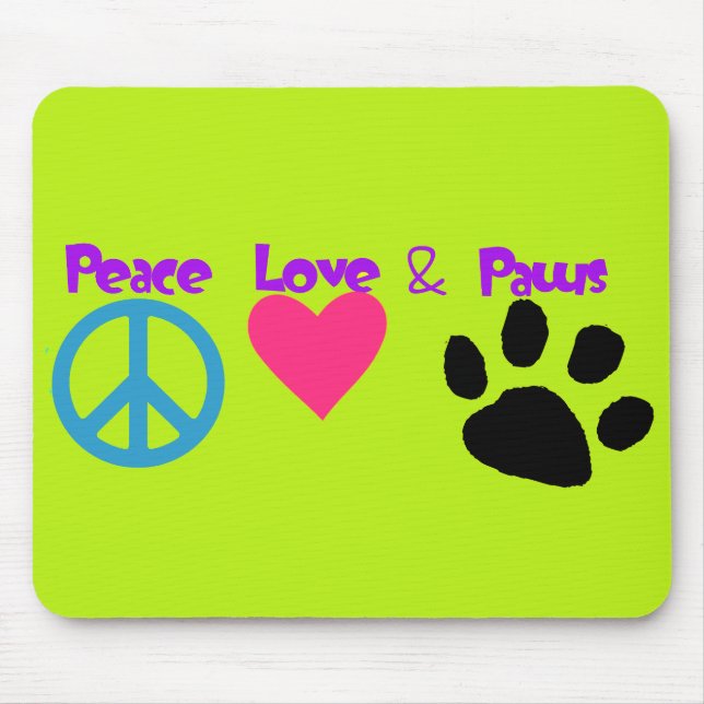 Liebe und Frieden Mousepad (Vorne)
