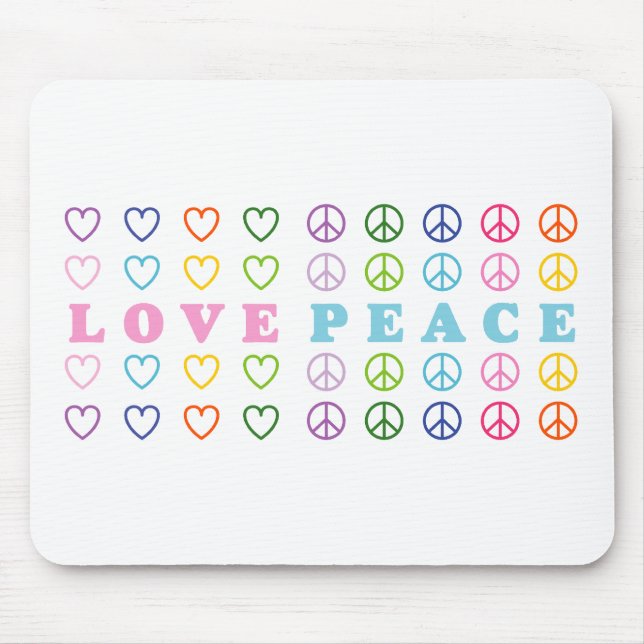Liebe und Frieden Mousepad (Vorne)