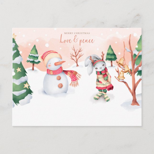 Liebe und Frieden Postkarte (Vorderseite)