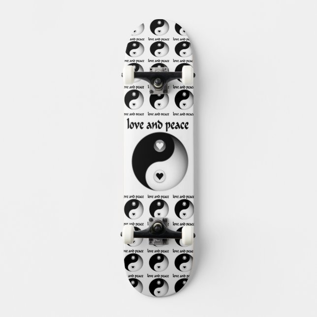 Liebe und Frieden Skateboard (Vorderseite)