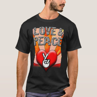 Liebe und Frieden T - Shirt