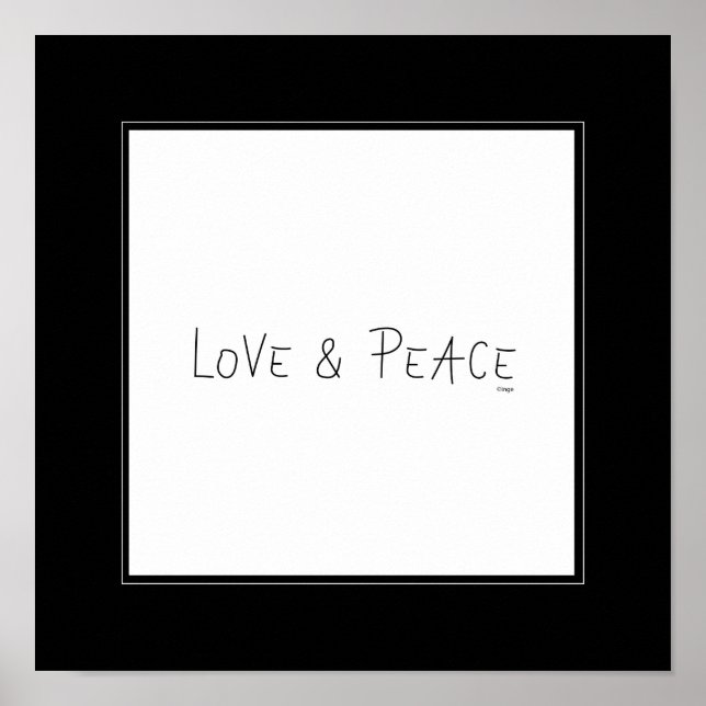 Liebe und Frieden - Wanddekoration Poster (Vorne)