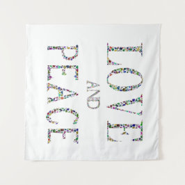 Liebe und Frieden Wandteppich