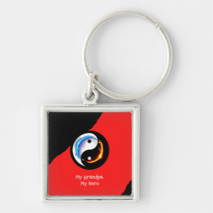 Liebe und Frieden Yin-Yang Schlüsselanhänger
