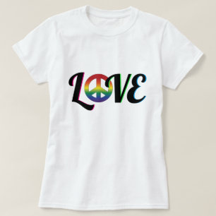 Liebe und FriedenssymbolHippy Retro T-Shirt